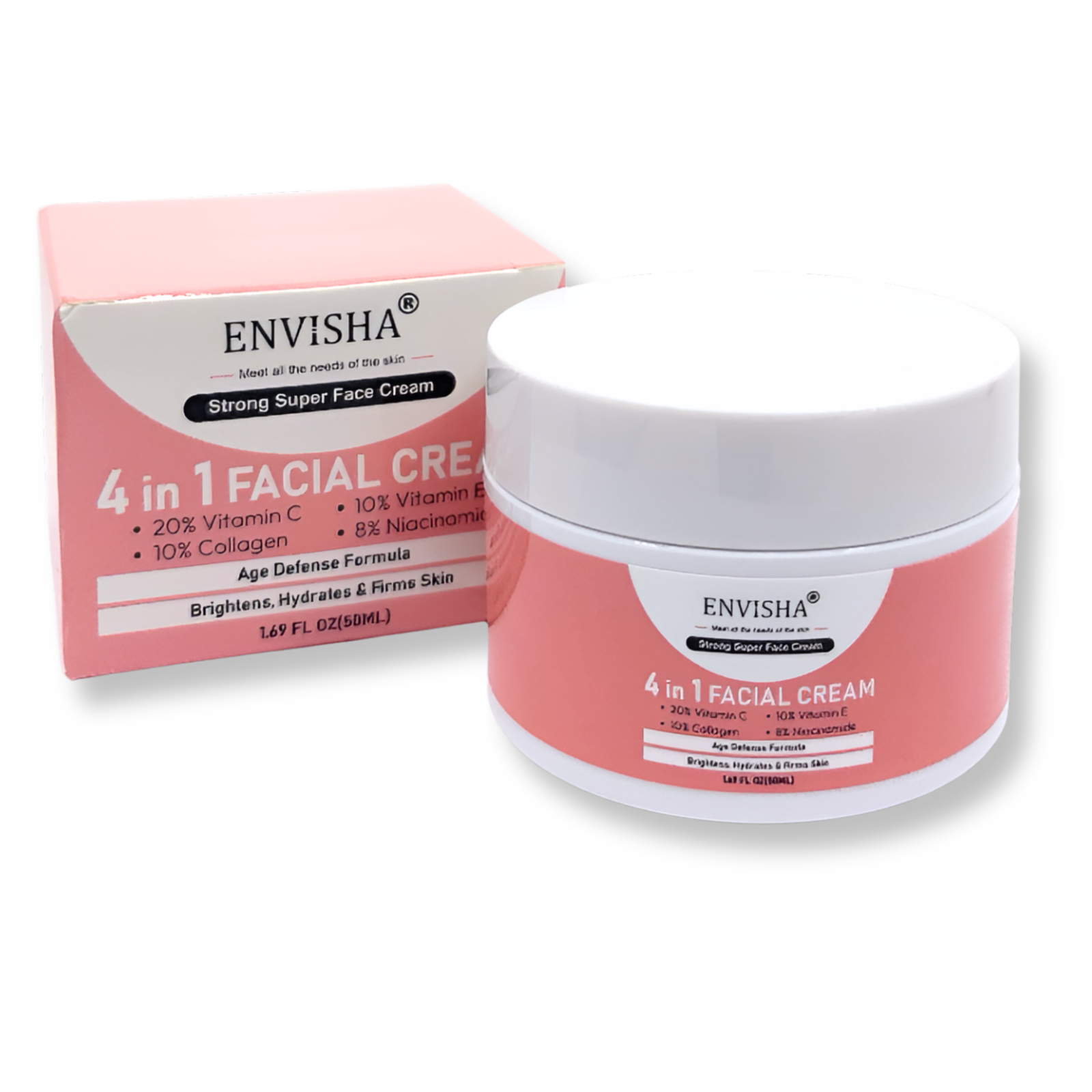 4in1 Facial Cream with Niacinamide, Vitamin C & E, and Collagen