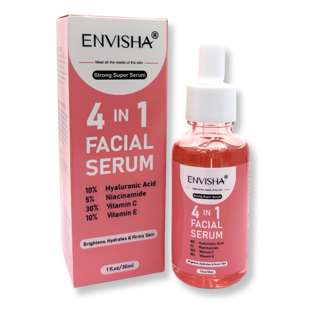 4in1 Facial Serum with Niacinamide, Vitamin C & E, and Hyaluronic